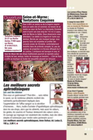 Article du journal 'Union' sur le Love-shop / Sex-shop 'Tentations coquines' à Lagny-sur-Marne 77400